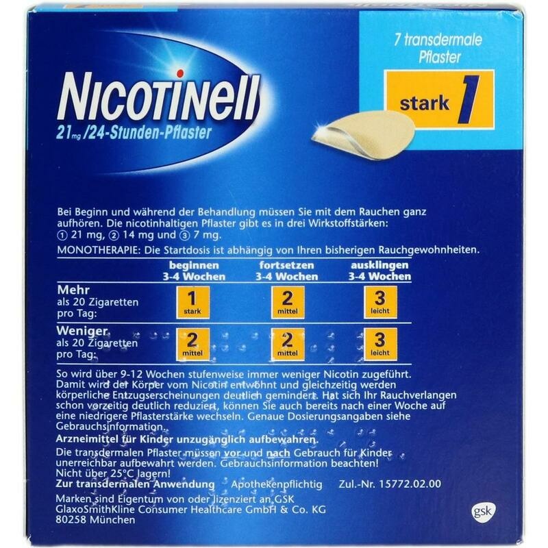 NICOTINELL 21 mg/24-Stunden-Pflaster 52,5mg