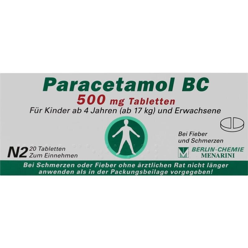 PARACETAMOL BC 500 mg Tabletten