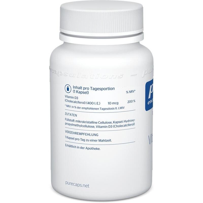 PURE ENCAPSULATIONS Vitamin D3 400 I.E. Kapseln