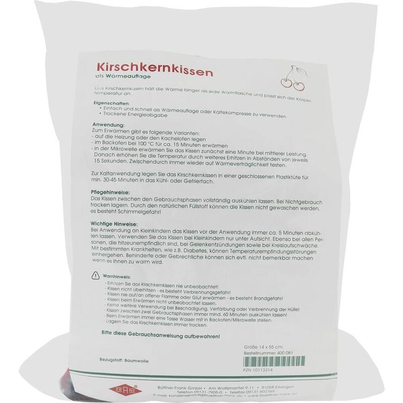 KIRSCHKERNKISSEN 14x55 cm