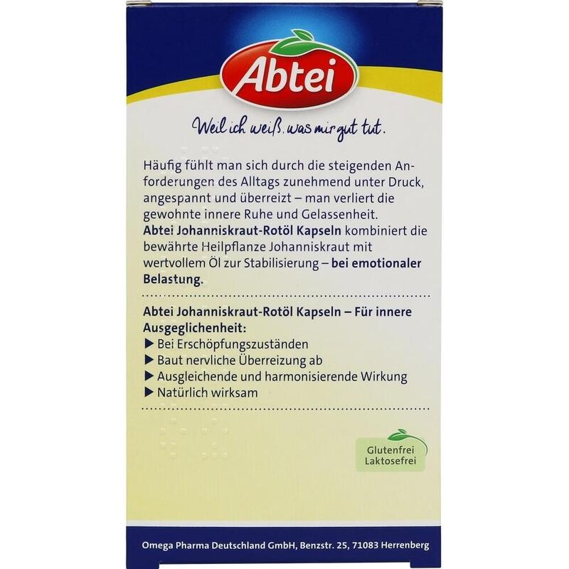 ABTEI Johanniskraut Rotöl Kapseln