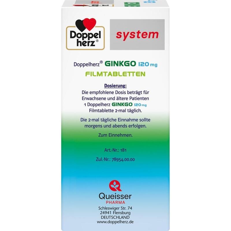 DOPPELHERZ Ginkgo 120 mg system Filmtabletten