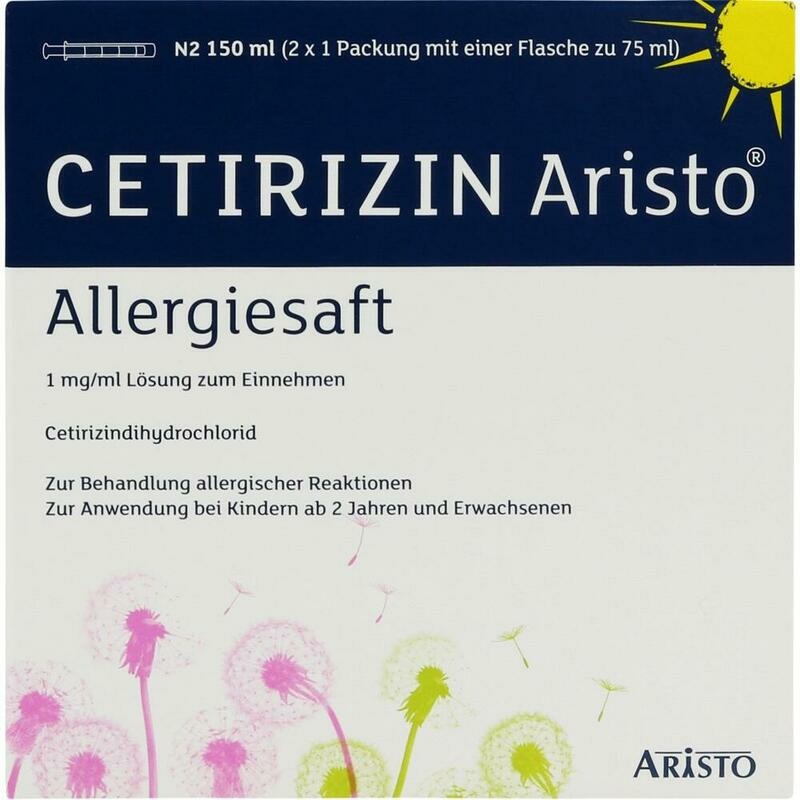 CETIRIZIN Aristo Allergiesaft 1 mg/ml Lsg.z.Einn.