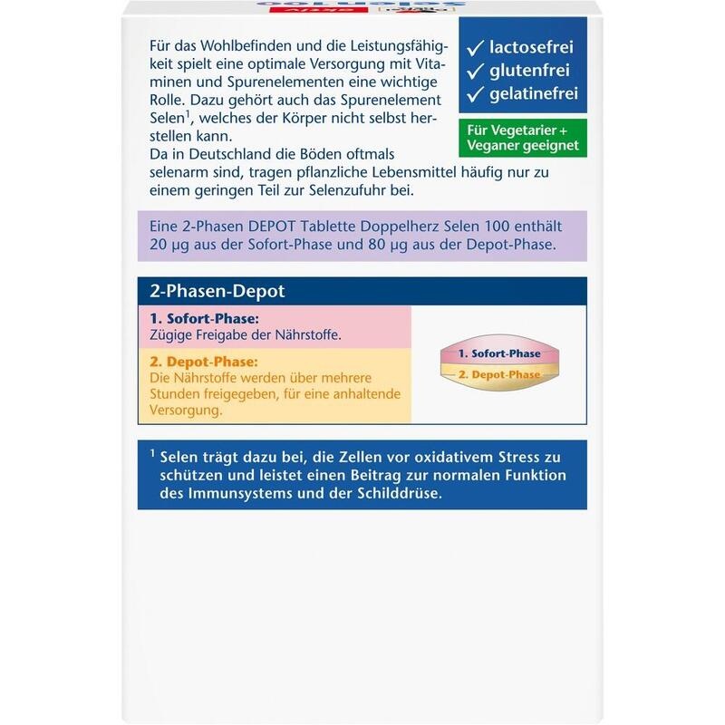 DOPPELHERZ Selen 100 2-Phasen Depot Tabletten