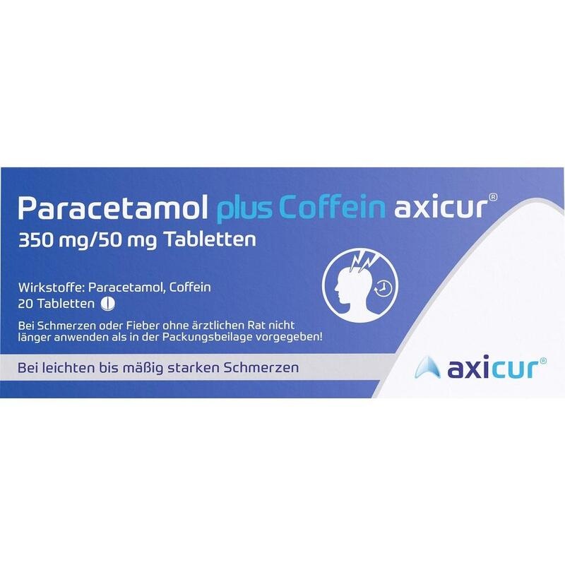 PARACETAMOL plus Coffein axicur 350 mg/50 mg Tabl.