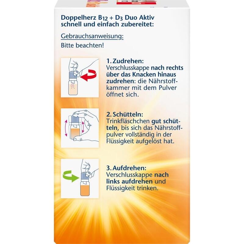 DOPPELHERZ B12+D3 Duo Aktiv Trinkampullen