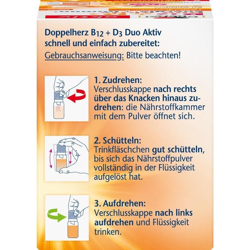 DOPPELHERZ B12+D3 Duo Aktiv Trinkampullen